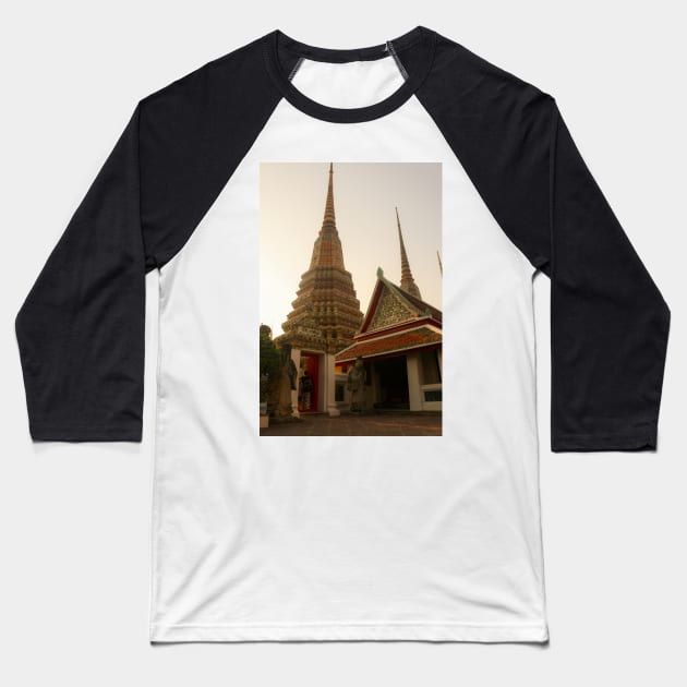 Fourth entrance view to Phra Chedi Rai at Wat Pho Baseball T-Shirt by kall3bu